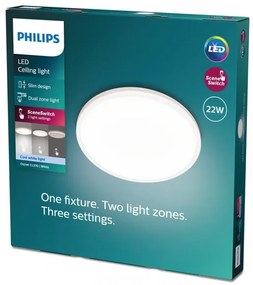 Philips- Plafoniera LED dimmerabile OZZIET SCENE SWITCH LED/22W/230V 4000K
