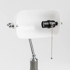 Brilagi - Lampada da scrivania BANK OFFICE 1xE27/60W/230V nero/argento/bianco