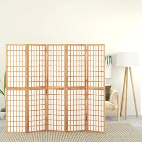 Divisorio Pieghevole 5 Pannelli Stile Giapponese 200x170 Cm /