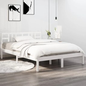 Giroletto Bianco İn Legno Massello 135x190 Cm Double /