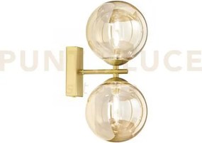 Applique a parete honey oro 2 luci attacco g9 15x16,5x34cm in metal...