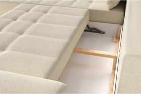 Divano letto angolare crema (penisola a sinistra) Balitco - Ropez