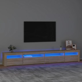 Mobile Porta Tv Con Luci Led Rovere Sonoma 270x35x40 Cm /