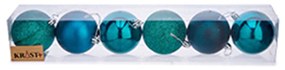 Set di palline di Natale Azzurro Plastica Ø 7 cm (12 Unità)