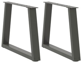 Gambe Tavolo Pranzo A V 2 Pz Antracite 70x(42-43,3)cm Acciaio /
