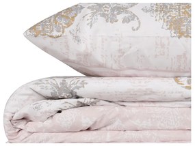 Biancheria da letto singola in cotone Renforcé marrone/beige 140x200 cm Daisy - Mijolnir