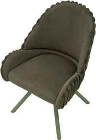 Set di sedie da pranzo verde imbottite con braccioli 2 pz Stockholm – Mauro Ferretti