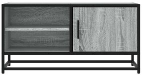 Mobile tv grigio sonoma 80x34,5x40 cm legno multistrato metallo