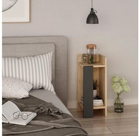 Comodino ELOS 60x25 cm marrone/antracite