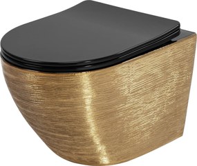 Vaso WC sospeso Rea Carlo Flat Brush Gold