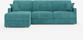 Tommy Divano Letto con penisola contenitore - design minimal e sfoderabile in tessuto smacchiabile simil cotone T33