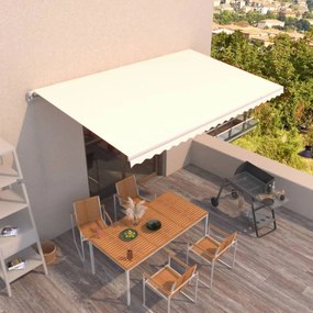 Tenda Da Sole Retrattile Manuale 500x350 Cm Crema /