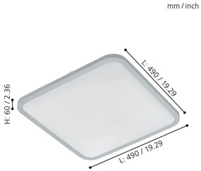 Eglo 98258 - Plafoniera LED dimmerabile COGOLETO LED/30W/230V + T