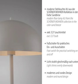 Schöner Wohnen 11727-39 - Lampada da terra ALI 1xE27/25W/230V grigia