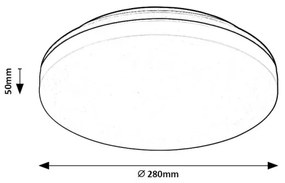 Rabalux 7265 - Plafoniera da bagno LED PERNIK LED/24W/230V IP54