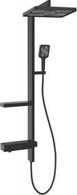 Mexen Roar set doccia a parete con soffione e batteria, nero - 78105-70