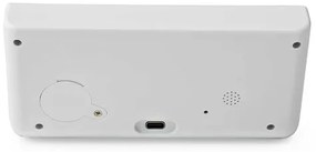 Nedis WCACQ20WT - Orologio a sveglia con display LCD e senza fili caricatore 15W/5V bianco