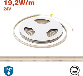 Striscia LED COB 24V 192W/m CRI>92 High Lumen Professionale IP67 - 5 metri