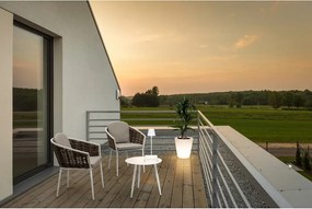 Sedia da esterno bianca in metallo Maribela – Bizzotto