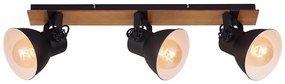 Briloner 2742-035 - Faretto SPOTLIGHT 3xE27/40W/230V nero/marrone