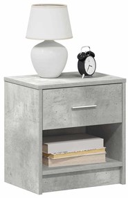 Comodini 2 Pz Con Cassetto Grigio Cemento 39x28x41 Cm /