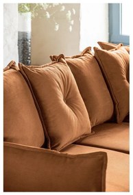 Divano letto in velluto a coste color mattone (variabile) Lazy Lukka - Miuform