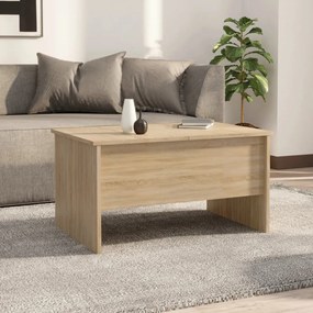 Tavolino salotto rovere sonoma 80x50x42,5 cm legno multistrato