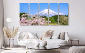 Quadri 5 pezzi – Vulcano Fuji
