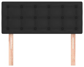 Testiera nera 80x5x78/88 cm in similpelle
