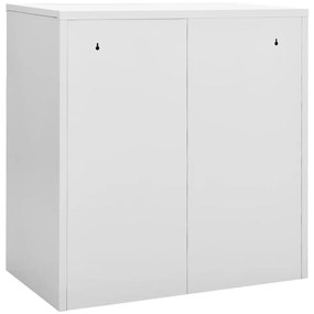 Armadietto a chiave grigio chiaro e rosso 90x45x92,5 cm acciaio