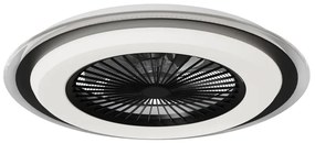 Ventilatore da soffitto Majola pale bianche, struttura nero ø 60 cm INSPIRE