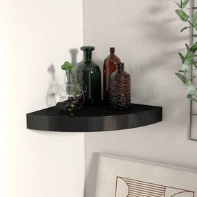 Scaffale Angolare A Parete Nero 25x25x3,8 Cm İn Mdf /