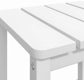 Tavolo da Giardino Adirondack Bianco 38x38x46 cm HDPE