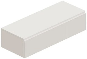 Mobile da bagno sotto lavabo Step bianco opaco L 120.3 x H 30 x P 46 cm 2 cassetti, lavabo non incluso