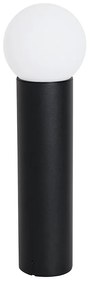 Lampada da terra da esterno nera con vetro opalino 50 cm IP44 - Huma