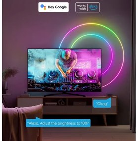 Govee - Neon SMART pieghevole Striscia LED RGBIC 2m Wi-Fi IP67