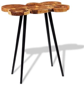 Tavolo a tronco legno massello di acacia 90x60x110 cm