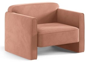 Poltrona rosa con rivestimento in velluto Abby – Micadoni
