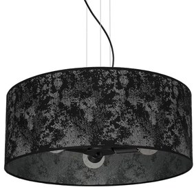 Lampadario su filo SATINO 3xE27/60W/230V nero/grigio