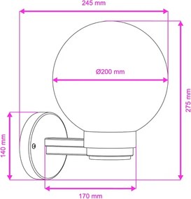 Brilagi - Applique da esterno HARBOR 1xE27/40W/230V IP33 antracite/bianco