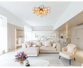 Globo 15633DA - Lampadario a plafone UDO 3xE14/25W/230V diametro 55 cm oro