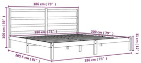 Giroletto in Legno Massello 180x200 cm Super King