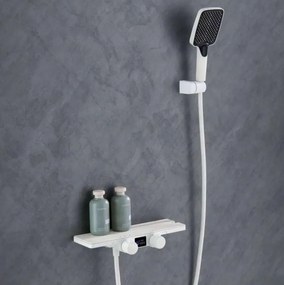 Sistema doccia ELITE EDITION BBT2053 termostatico con LED e getti multipli, in più finiture tra cui nero opaco e grigio grafite — Cromo pietra