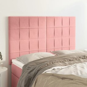 Testiere 4 Pz Rosa 72x5x78/88 Cm İn Velluto /