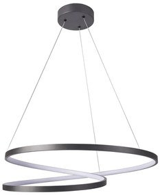 Lampadario LED a sospensione con filo ZEFIRA LED/52W/230V 4000K diametro 60 cm antracite