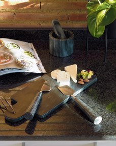 Kave Home - Set posate Bluma per formaggi in marmo verde