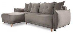 Divano letto in velluto a coste marrone chiaro (variabile) Lazy Lukka - Miuform