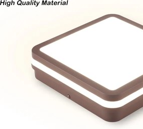 Brilagi - LED Plafoniera da esterno BENE LED/18W/230V 21,5x21,5 cm marrone IP54