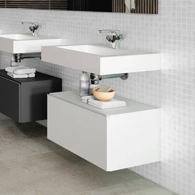 Mobile sottolavabo e lavabo Element per vasca centrale neve L 60 x H 34 x P 45 cm