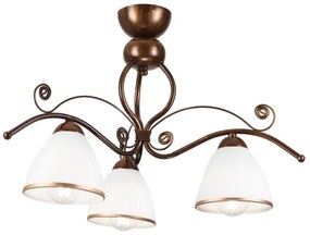 Lampadario a plafone RETRO 3xE27/60W/230V patina di bronzo